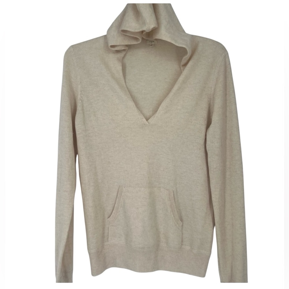 J. Crew Hooded Sweater Wool cashmere  Blend Hoodie Women's Size M